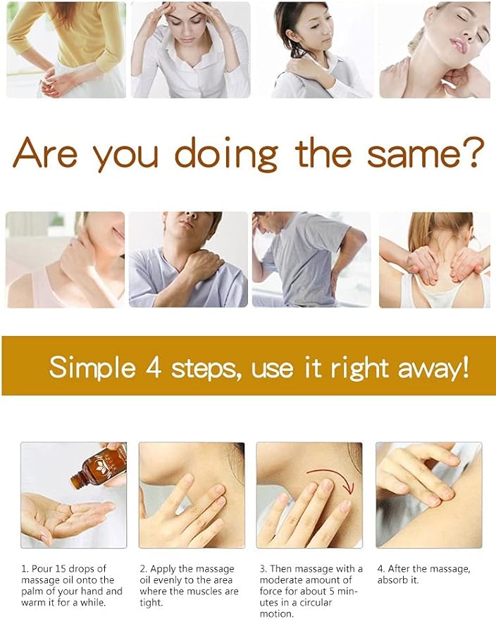 3 Pack Lymphatic Drainage Ginger Oil, Promote Blood Circulation Metabolism SPA Massage Oil.