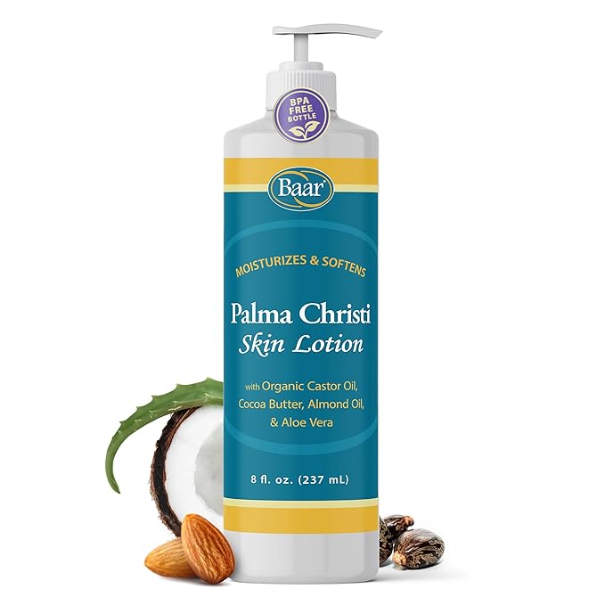 Baar Palma Christi Skin Lotion - Organic Castor Oil, Cocoa Butter, & Aloe Vera, 8 fl. oz.
