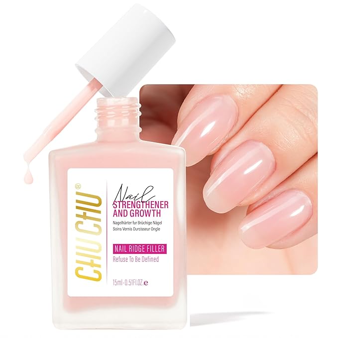 Nail Strengthener for Women: 8 in 1 Soft Pink Natural Nail Hardener Extra Strong and Growth - Nail Polish Hardener Ridge Filler Concealer for Weak and Damaged Nails 15ml