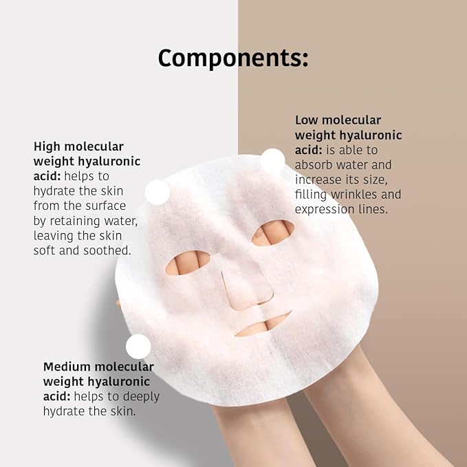 Anti-Aging Hand Mask (4 pairs) + Anti-Aging Face Mask (5 Masks)- Anti-Aging Hand Mask with Hyaluronic Acid and Bakuchiol & Anti-Aging Skin Care Mask- (Total bundle 9 pieces)