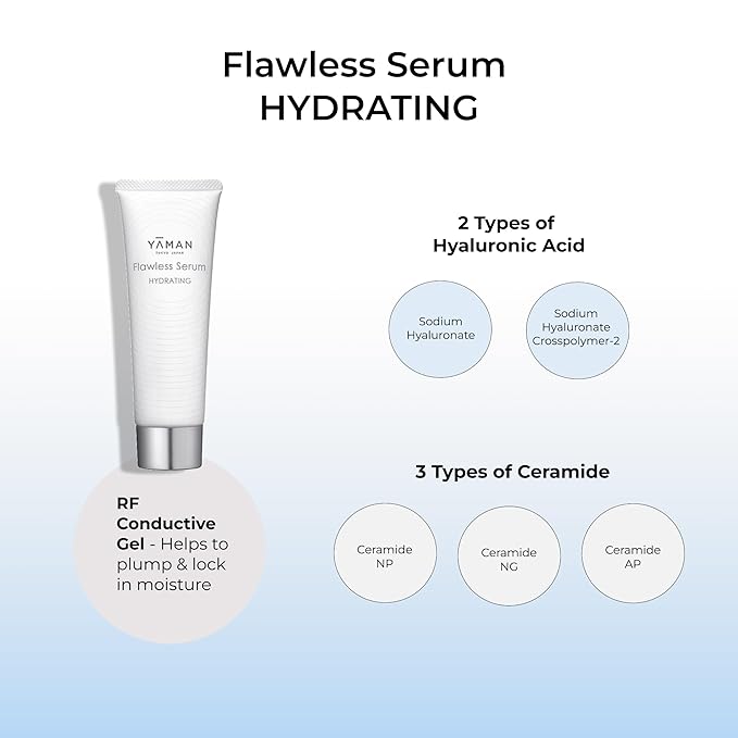 Flawless Serum Hydrating 2.8 oz. | Use alone or with YAMAN's Photo Plus Series
