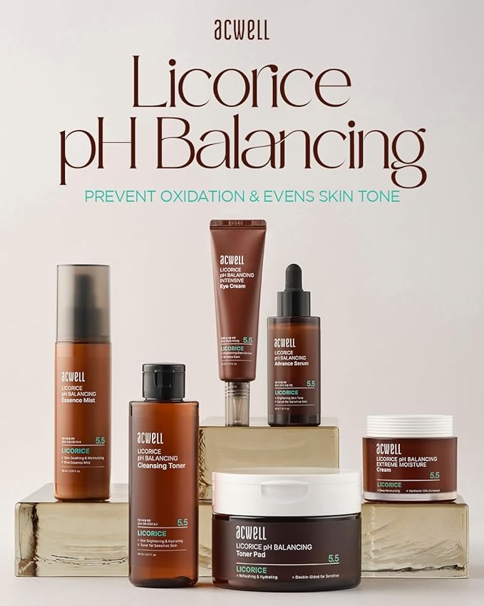 ACWELL Licorice pH Balancing Intensive Anti-Wrinkle Eye Cream 1.01 fl.oz. -For Dark Circles and Puffiness with Peptides and Licorice Water, Anti-aging Face Cream for Men and Women