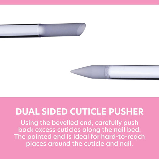 BONA FIDE BEAUTY Glass Cuticle Pusher, 1-Pieces Blue Gentle Czech Manicure Stick for Remover, Long-Lasting and Double-Sided Reusable Glass Stick