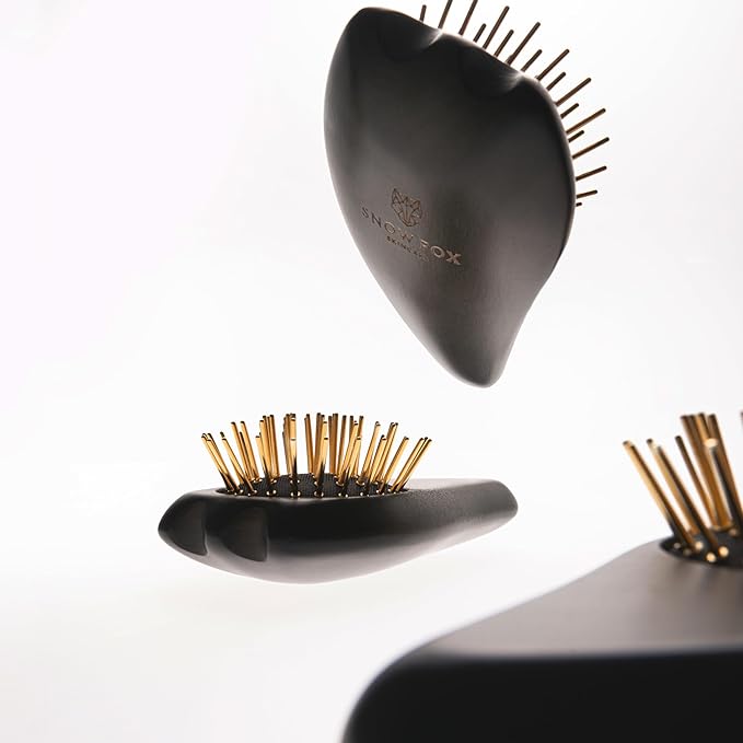 Snow Fox Ghost Edition Scalp Massage and Hair Brush – Patented Deep Tissue Gua Sha for Women and Men. Supports Fascia Release, Natural Hair Growth, Scalp Health, Circulation, and Head Tension