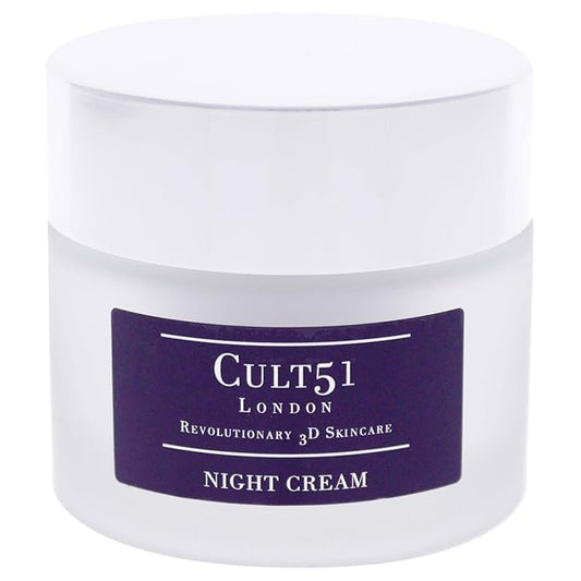 Cult51 Night Cream - Intensely Hydrating Moisturizer - Prevents, Reduces Signs Of Aging And Visible Wrinkles - Experience Glowing Skin And Deep Hydration - Renewing Treatment Restores Face - 1.6 Oz