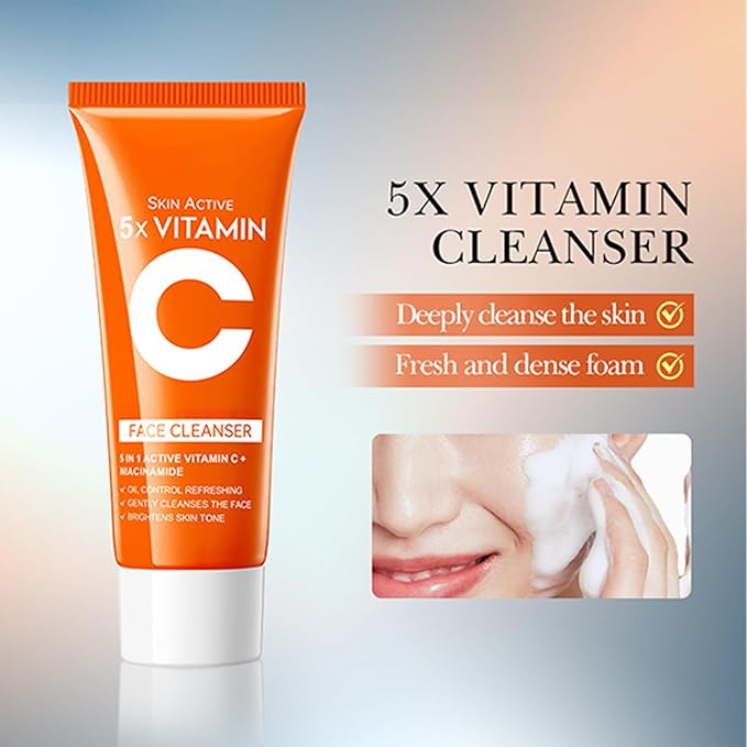 Vitamin C skin care set, hydrating and smooth skin,