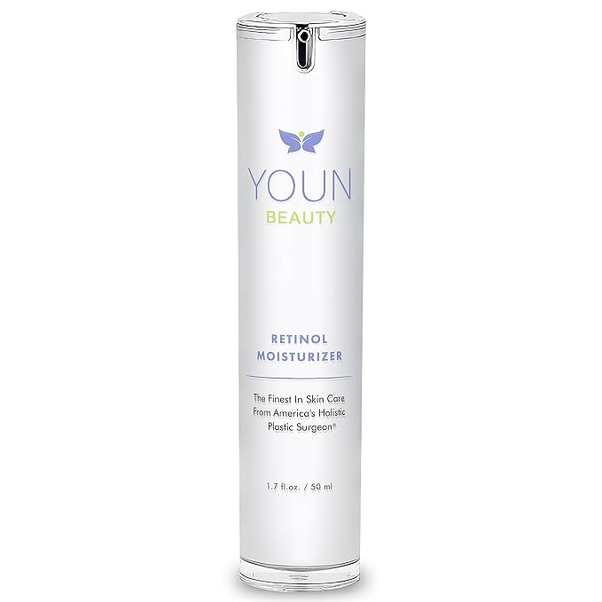 YOUN Beauty Retinol Night Cream Moisturizer for Face by Holistic Dr. Anthony Youn – Paraben-Free Face Moisturizer with Vitamin B5 & E, Hyaluronic Acid, and Green Tea for Skin Renewal, 50ml