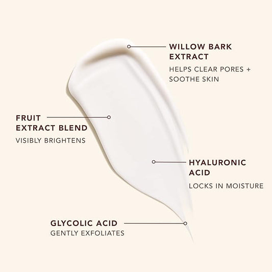 JLO BEAUTY That Overnight Hustle AHA BHA Exfoliant Resurfacer Face Cream with Hyaluronic Acid, Gentle Exfoliating Skin Care, Helps Hydrate & Support Appearance of Fine Lines and Wrinkles, 1 Oz