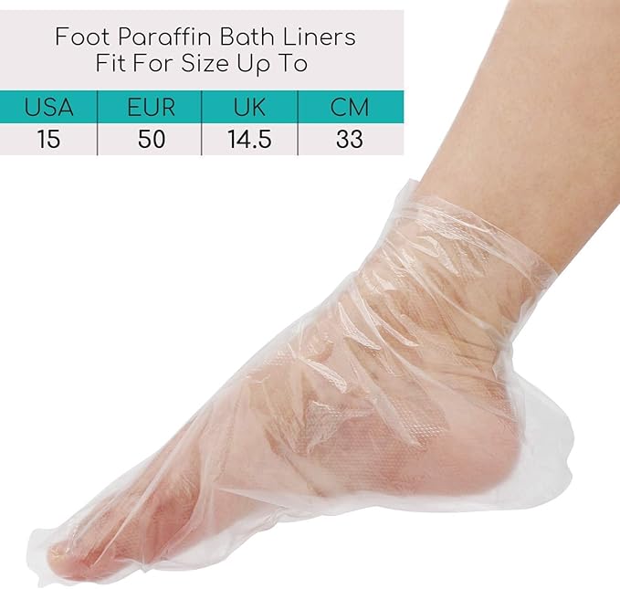 200 Counts Paraffin Bath Liners & Paraffin Wax Foot Liners, Segbeauty Thermal Foot Liners, Larger Paraffin Heated Foot SPA Booties, Foot Protector, Wax thera-py Bags for Paraffin Wax Machine