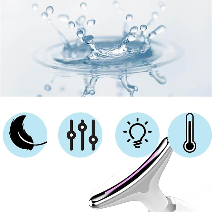 Facial and Neck Massager, Multi-Mode Adjustabl, Facial Shaping Tool, Can Be Used with Lotion to Improve Skin Condition (White)