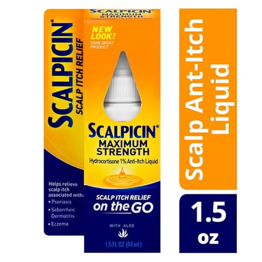 Scalpicin Max Strength Scalp Itch Treatment, 1.5 Ounce (Pack of 4)