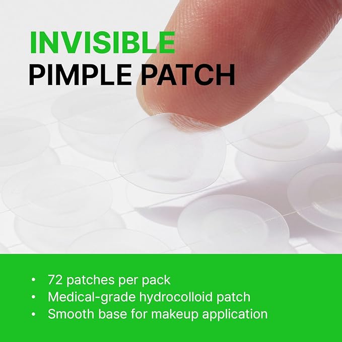 FRANZ - Hydrocolloid Spot Cover for Face, Zit, Blemish - Fast Acting Acne Pimple Patches Extra Adhesion, All Skin Types - Infused with Tea Tree Oil, Calendula Oil