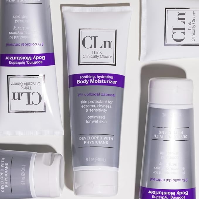 CLn® Body Moisturizer - A skin protectant delivering 2% Colloidal Oatmeal, Paraben-Free, Dye-Free & Fragrance-Free, 8 fl. oz.