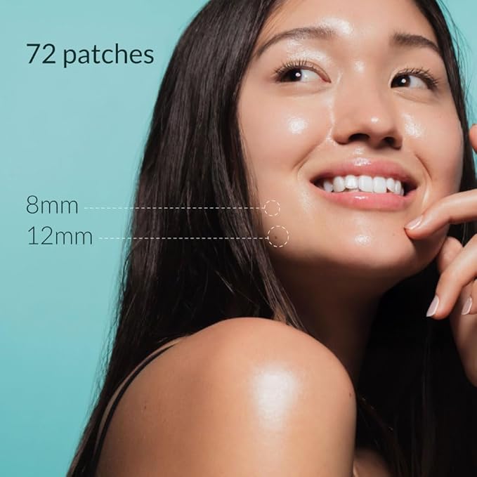 Pimple Patch, Acne Spot Treatment and Cover - Hydrocolloid Patch Salicylic Acid Acne Patch for Face, Blemish Patch, Zits, Breakouts Spot Treatment for Skin Facial Sticker 2 Sizes (72 Count)