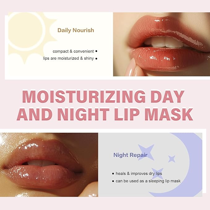 Tinted Lip Butter Balm - Vegan Lip Balm for Instant Moisture, Shine & Hydration - Sheer-Tinted, Soothing Skincare (Sweet Candy)