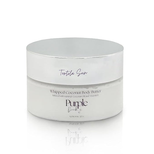 Thick Whipped Body Butter for Women – Moisturizer with Organic Coconut Oil, shea butter & Vitamin E – Silky Hydrating Body Butter for Soft, Smooth Skin - Tortola Sun 8 Oz
