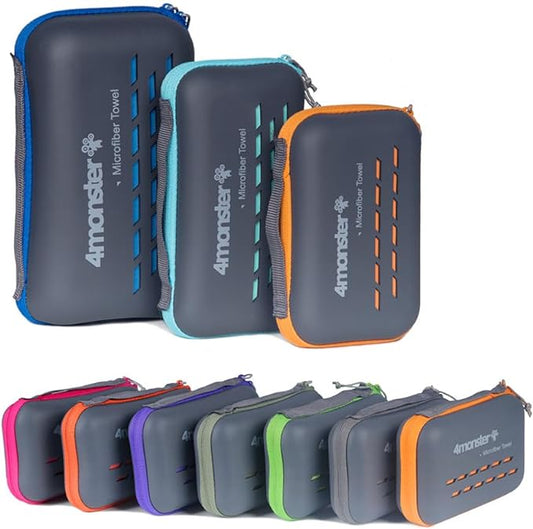 4Monster Camping Towels Super Absorbent, Fast Drying Microfiber Travel Towel, Quick Dry Ultra Soft Compact Gym Towel for Swimming Beach Hiking Yoga Travel Sports Backpack (31.50" x 15.80", Purple)