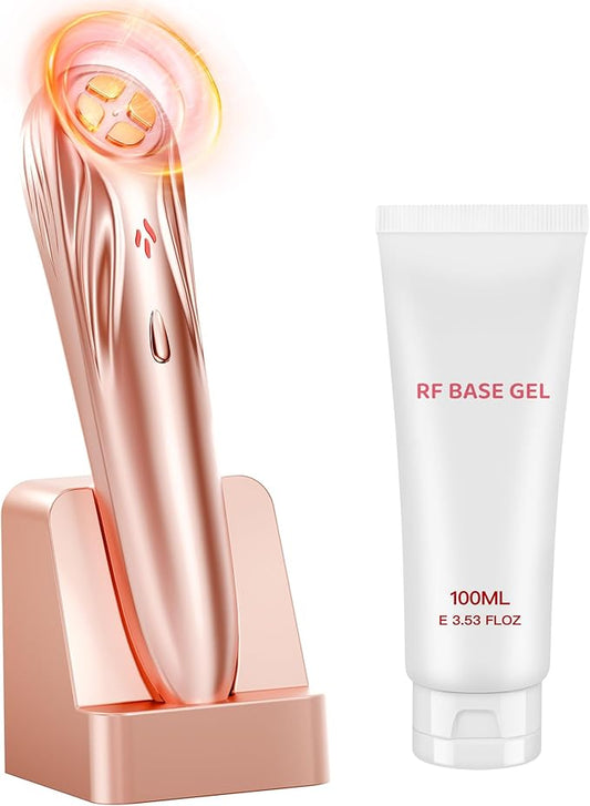 Radio Frequency Skin Tightening Device, Anti-Aging Face Machine for Wrinkle Removal, Lifting & Firming, Wireless Home Beauty Device with 3 Levels, at-Home Skin Renewal