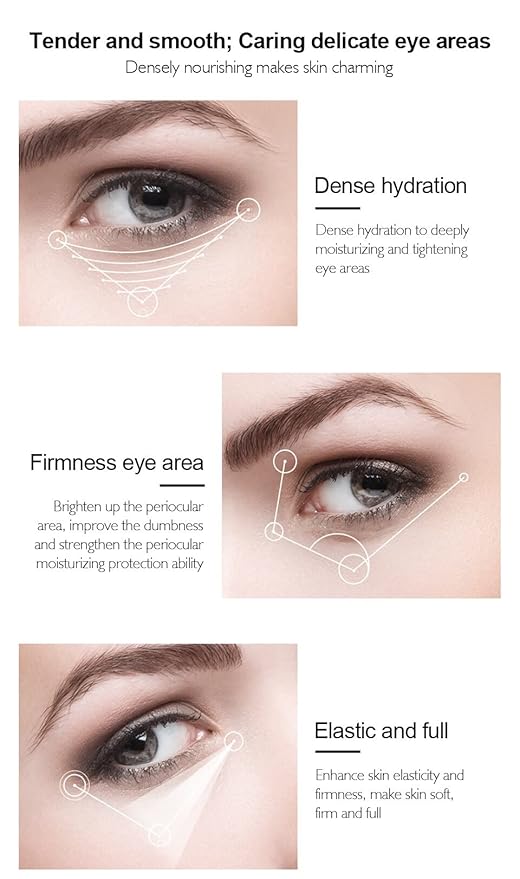 24K Gold Anti-Wrinkle Smoothing Under Eye Cream for Dark Circles, Puffiness, Eye Bag, Anti Aging Correxion Line Daily Cream with Hyaluronic Acid, 15 ML (1)