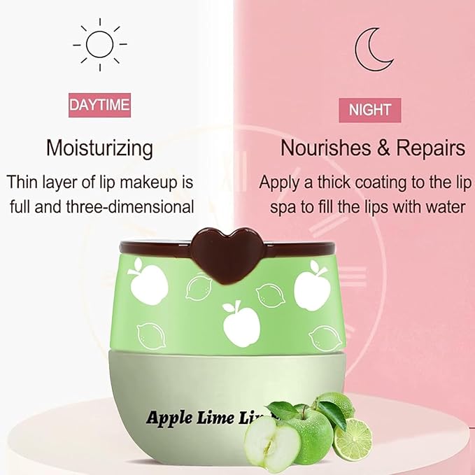 3 Pcs Bee Lip Balm Honey Pot,Honey Strawberry Lime Lip Mask,Lip Balm Moisturizing Lip Sleep Mask with Stick Hydrating & Prevention Dry and Cracked (Honey Strawberry Lime)