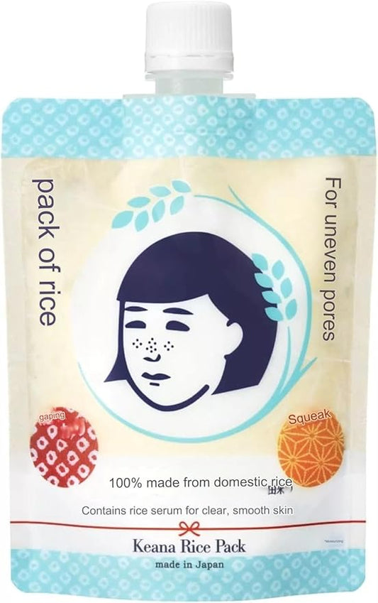Ishizawa Keana Rice Face Pack, 170g, Smoothing Mask for Uneven Texture,minimize the appearance of poresand darkhead, made in Japan
