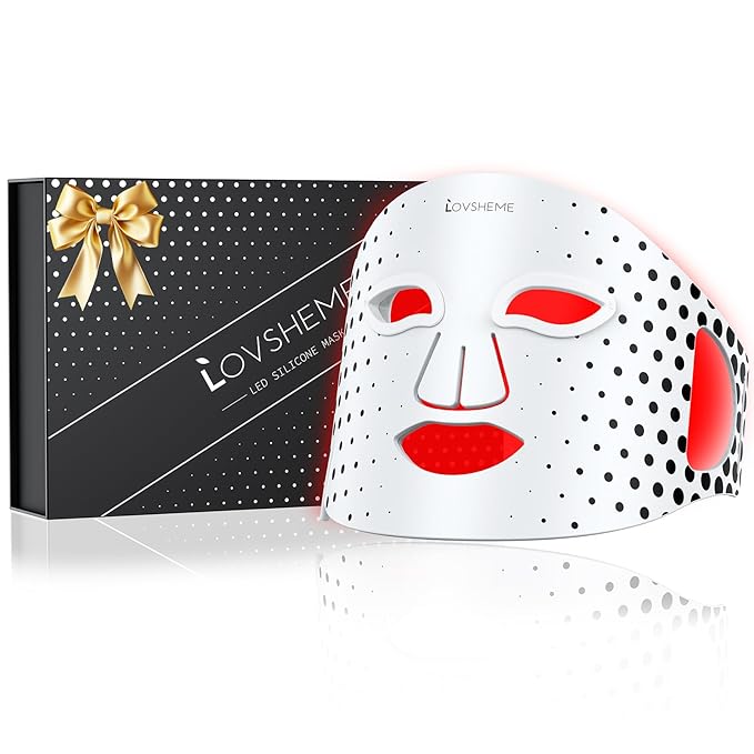 Red Light Therapy Mask for Face - 3 Light Modes, Ultra-Soft Comfort, Precise wavelength, Professional LED Face Mask Light Therapy for Skin Rejuvenation, Anti-Aging & Acne Treatment, Home Use