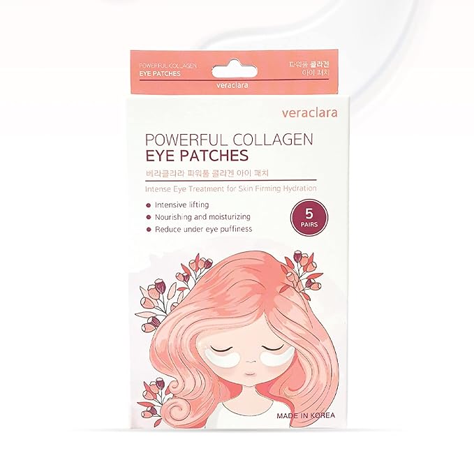 Powerful Collagen Eye Patches - 5 Pairs - Puffy Eyes and Dark Circles Treatments | Reduce Wrinkles Undereye, Revitalize and Refresh Your Skin(1Pack)