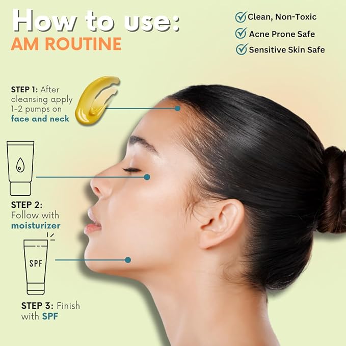 Vitamin C+E Ferulic Acid Serum – Brightening Anti-Aging Face Serum with CoQ10, Niacinamide & Resveratrol – Targets Wrinkles, Hydrates, Evens Tone – Clean, Lightweight, All Skin Types