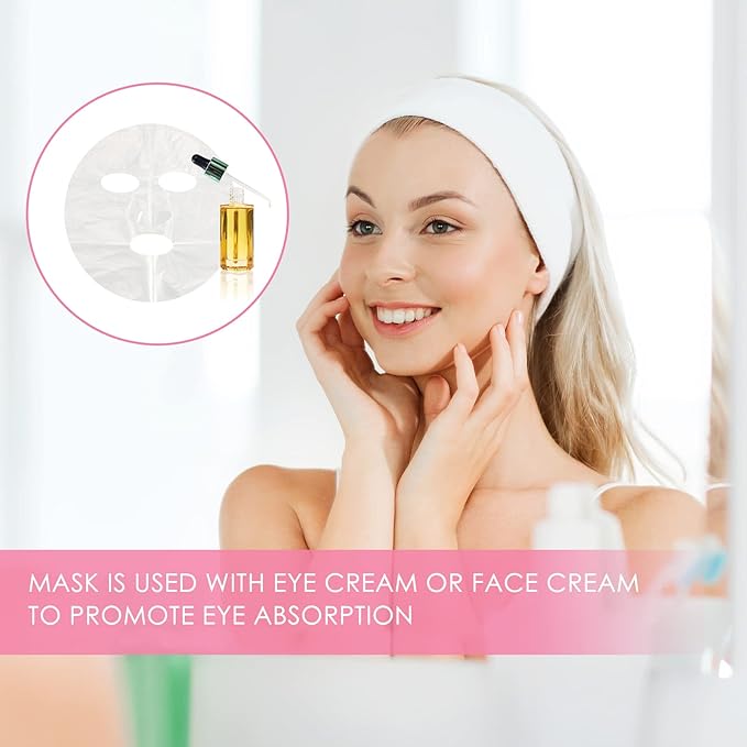 200 Sheets Facial Plastic Mask Disposable Facial Sheet Mask Transparent Face Masks Skincare Preservative DIY Clear Spa Thin Plastic Wrap Moisture Retention