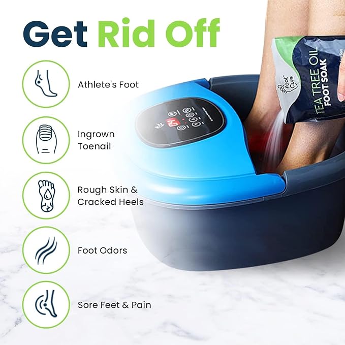 Tea Tree Oil & Citrus Detox Foot Soak with Epsom Salts & Callus Remover for Feet with Extra Strength Gel & Foot Pumice Stone Set