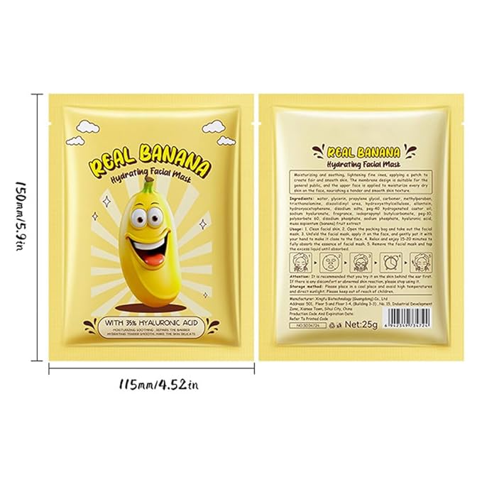 8 Pack Fruit Facial Mask Set – Hydrating & Brightening Combo Face Masks for All Skin Types, Natural Sheet Masks Gift Set, Hypoallergenic Spa Skincare for Women/Men, Soothe Sensitive Skin (8 Pcs-Set01)