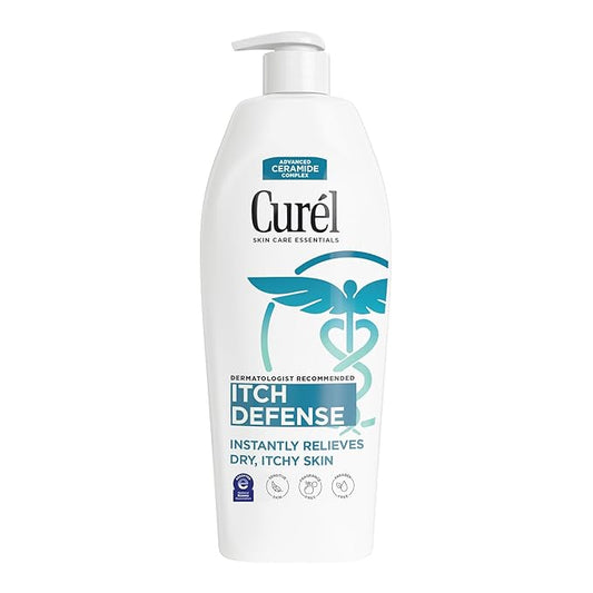 Curel Itch Defense Calming Body Lotion, Moisturizer for Dry, Itchy Skin, Body and Hand Lotion, with Advanced Ceramide Complex, Pro-Vitamin B5, Shea Butter, 13 Oz