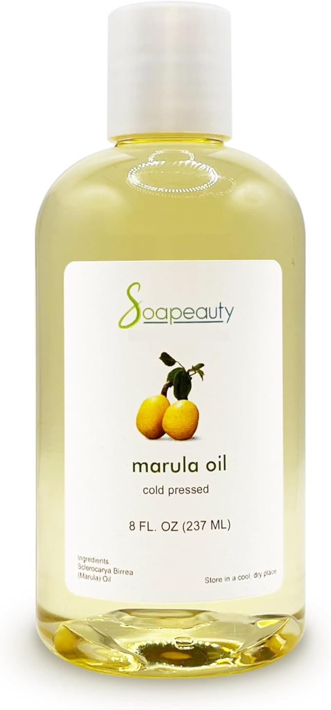 Soapeauty Marula Oil 100% Pure & Natural, Cold Pressed, Rich in Vitamin E & Omega Fatty Acids | Best for Skin, Hair, Face, Nails, and Soap Making | 8 fl oz