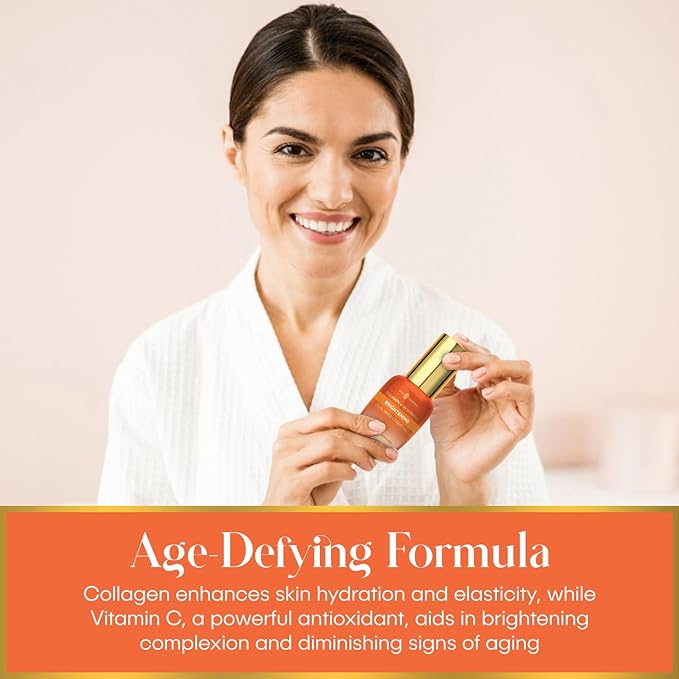 Collagen & Vitamin C Face Serum - Reduces Fine Lines, Promotes Smoother Skin - Dermatologist Tested, Clean Beauty, Korean Skin Care - 1.69 FL.OZ. (2 Pack)