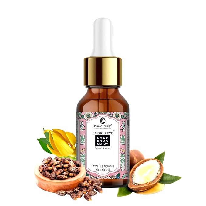 Eyelash Growth Serum | Organic Eyebrow Serum, Reduces thinning of lash & brow Infused with Castor Oil | Helps regrowth Naturally lash and brow and darkens lash and brow-10 ml