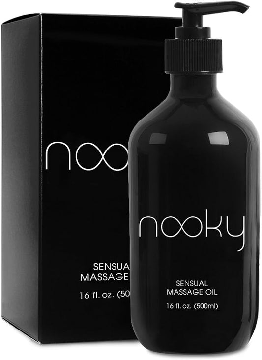Massage Oil with Premium Natural Ingredients. Relaxing Essential and Sweet Almond Oils for Massaging 16 Ounces