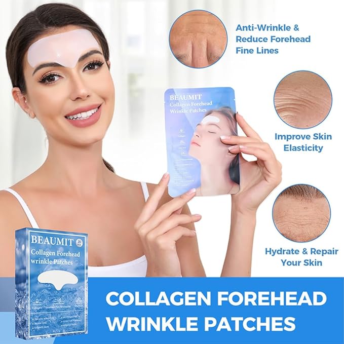 Okela Forehead Wrinkle Patches Overnight 20 pcs with Collagen, Vitamin, Anti Wrinkle Patches, Forehead Wrinkles Beauty Treatment