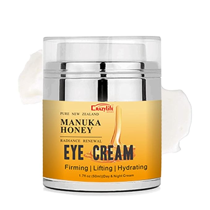 Manuka Honey Eye Cream Anti-aging Eye Cream Anti-wrinkle Under Eye Cream Fades Fine Lines Lifting and Firming Improve Dark Circles and Puffiness