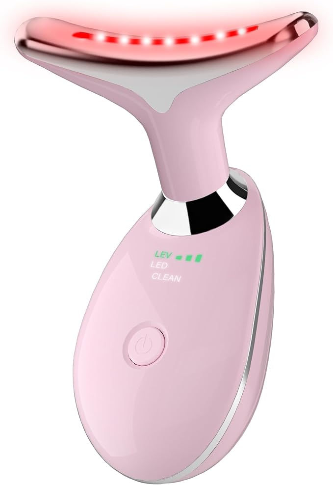 Facial Massager, Portable Face Neck Massager Wand for Skin Care (Pink)