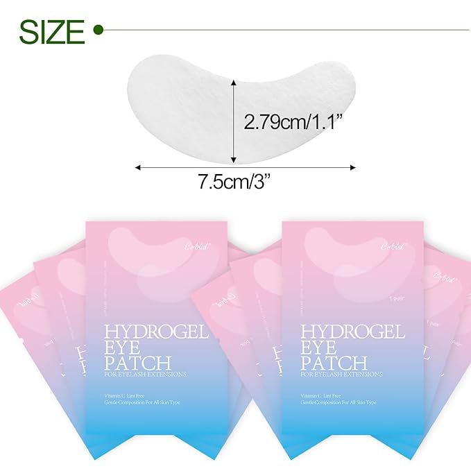 110 Pairs C. ARTIST 100% Natural Eyelash Extension Under Eye Gel Pads patches kit Collagen Aloe Vera Hydrogel Eye Patches Eyelash Extension Supplies Tools, Lash Extension Supplies, lash tech supplies