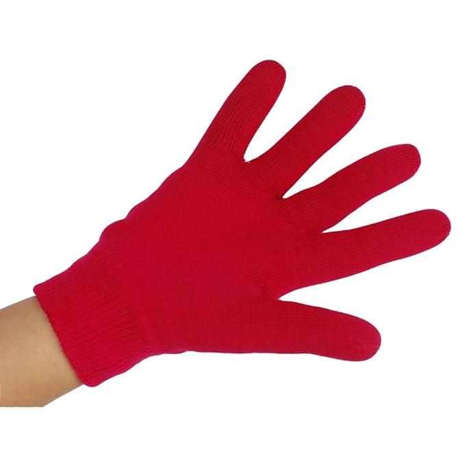 Moisturize Soften Repair Cracked Skin Treatment Moisturizing Full Gel Gloves Jojoba Oil Vitamin E Spa Magenta 1Pair