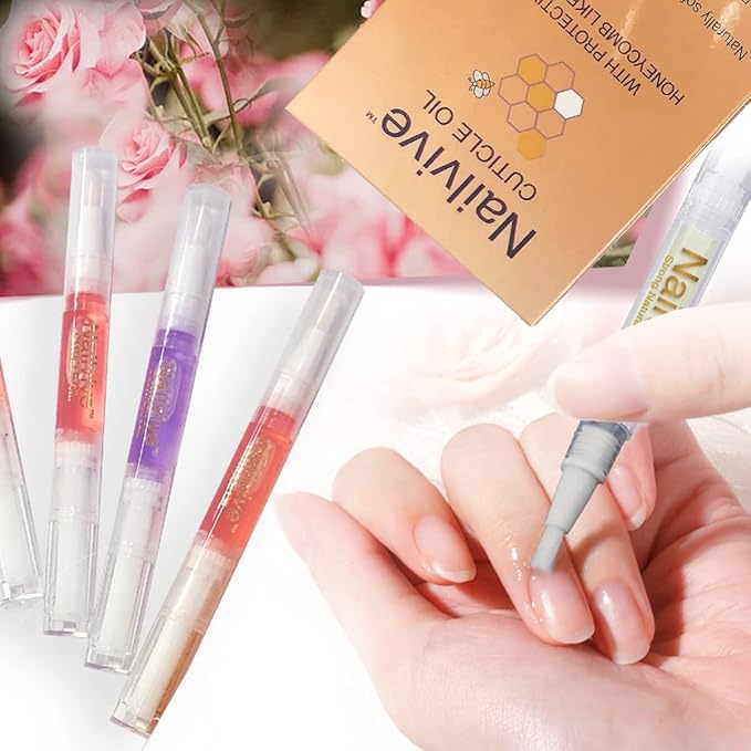 Nailvive Six Pens Cuticle oil Revitalizing Oils unique natural complex of rich oils to provide moisture, protect nourish dry brittle cracked cuticles, nails, and skin (CUTICLE OIL 6X PACK)