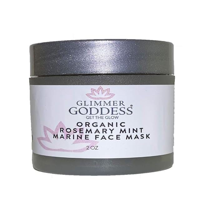 Glimmer Goddess Organic Face Mask to Purify and Hydrate - Rosemary Mint, 2 oz