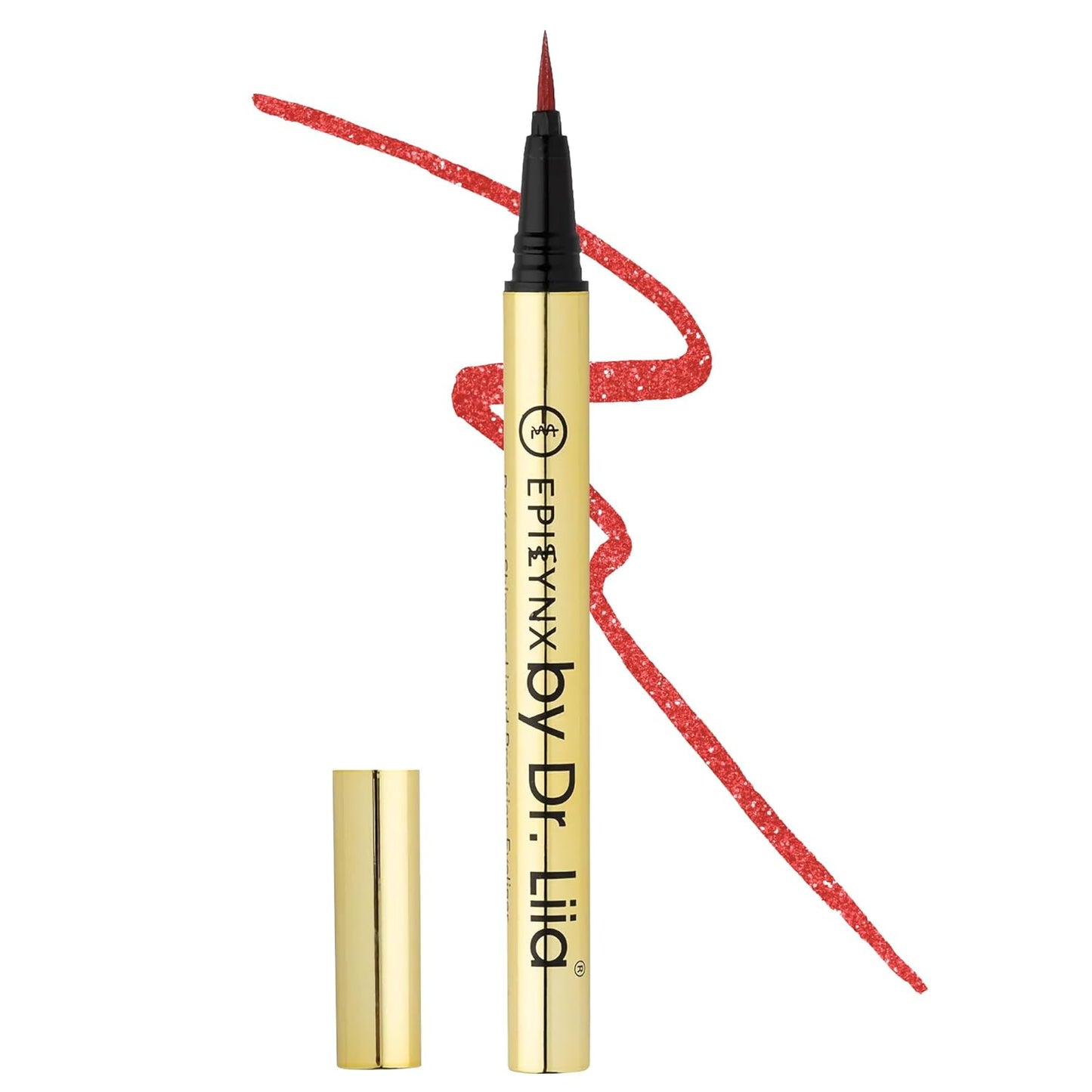 Waterproof Eyeliner - Smudge-Proof Liquid Eyeliner Pen with Precision Tip for Smooth, Long-Lasting Application - Vegan, Hypoallergenic & Gluten-Free Eye Liner - 2mL Shimmer Summer Red