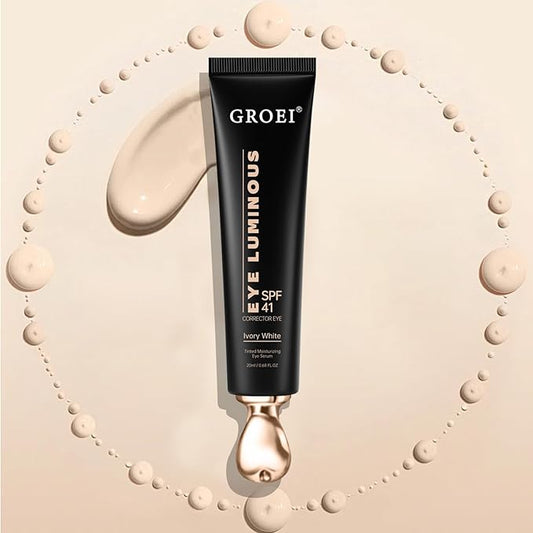 Luminous Eye Corrector Spf 41,Under Eye Corrector for Dark Circles,Undereye Sunscreen & Concealer, Hydrating Serum, Anti Aging Tinted Cream with Peach Undertone (2PCS)