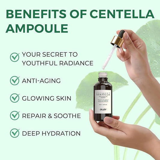 Centella Serum, Face Hydrating Fermented Centella Asiatica Serum, Soothing, Barrier Repair, Firming, Revitalize Glowing Centella Ampoule Facial Moisturizer with Ceramide NP, for All Skin (50ml)