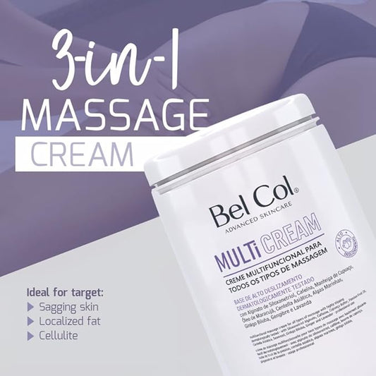 Bel Col Massage Cream – Body Lotion with Caffeine, Ginkgo Biloba and Herbal Oils – Hydrates, Soothes and Nourishes Skin – Suitable for All Skin Types (2.2 Lb.)