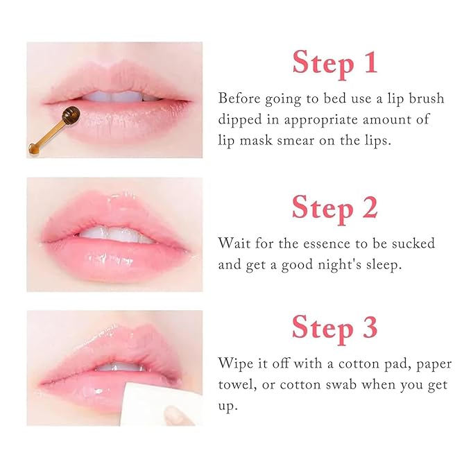 4Pcs Bee Lip Balm Honey Pot, Honey & Strawberry & Watermelon&Lime Lip Mask Overnight Moisturizing Lip Sleep Mask with Stick Hydrating & Prevention Dry and Cracked Lip Scrubs Exfoliator