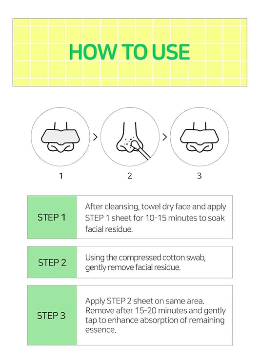 BRING GREEN Tea Tree Cica Pore Strip (3-Pack) with 6 Compressed Cotton Swabs | Deep Pore Cleansing & Blackhead Removal | Non-Comedogenic, Vegan Nose Strips for Oily & Sensitive Skin