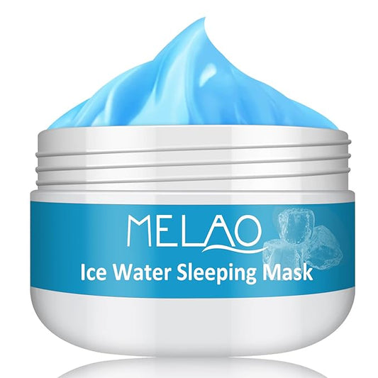 Ice Water Sleeping Mask with Coconut Oil & Dandlion Leaf Oil - Brighten and moisturizes facial skin, Boost Hydration, Squalane